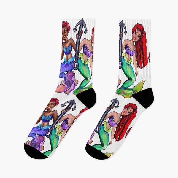 Item preview, mermaids with anchor. African American Mermaid  designed and sold by Artonmytee.
