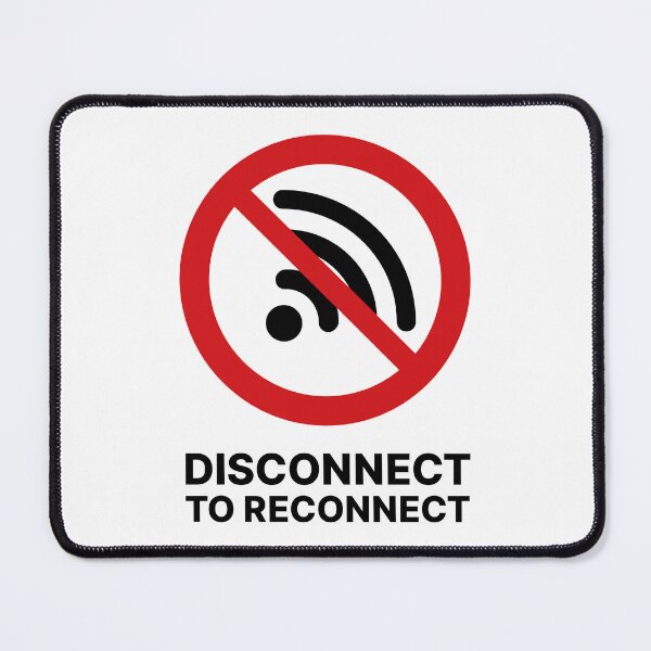 Item preview, Disconnect to Reconnect / No Internet / No WiFi / Offline Symbol (V2 on White) designed and sold by STUDIO-72.