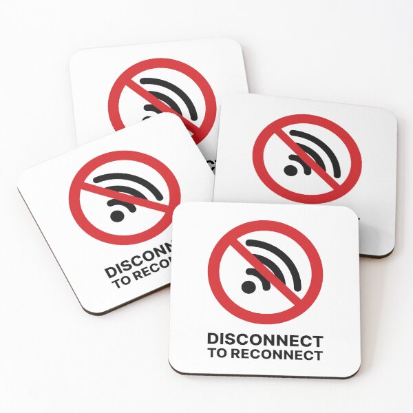Item preview, Disconnect to Reconnect / No Internet / No WiFi / Offline Symbol (V2 on White) designed and sold by STUDIO-72.