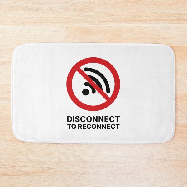 Item preview, Disconnect to Reconnect / No Internet / No WiFi / Offline Symbol (V2 on White) designed and sold by STUDIO-72.