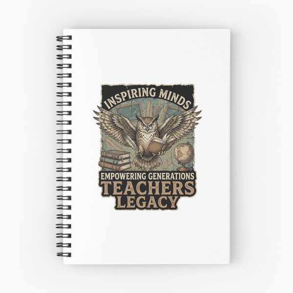 Item preview, Inspiring Minds Empowering Generations Teachers Legacy Vintage Academic Illustration designed and sold by chattsuede.