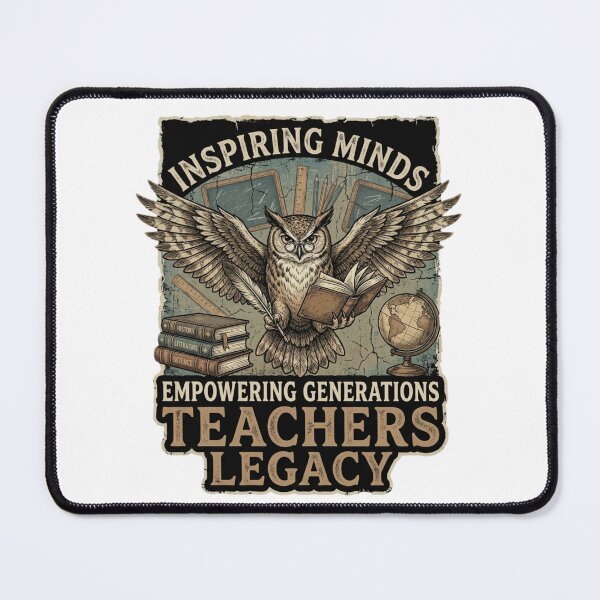 Item preview, Inspiring Minds Empowering Generations Teachers Legacy Vintage Academic Illustration designed and sold by chattsuede.