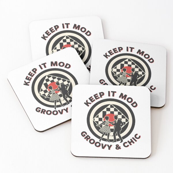 Item preview, Keep It Mod: Vintage 60s Groovy and Chic Retro Couple Art designed and sold by DailyVibesMerch.