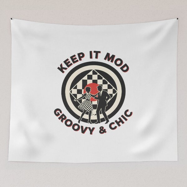 Item preview, Keep It Mod: Vintage 60s Groovy and Chic Retro Couple Art designed and sold by DailyVibesMerch.