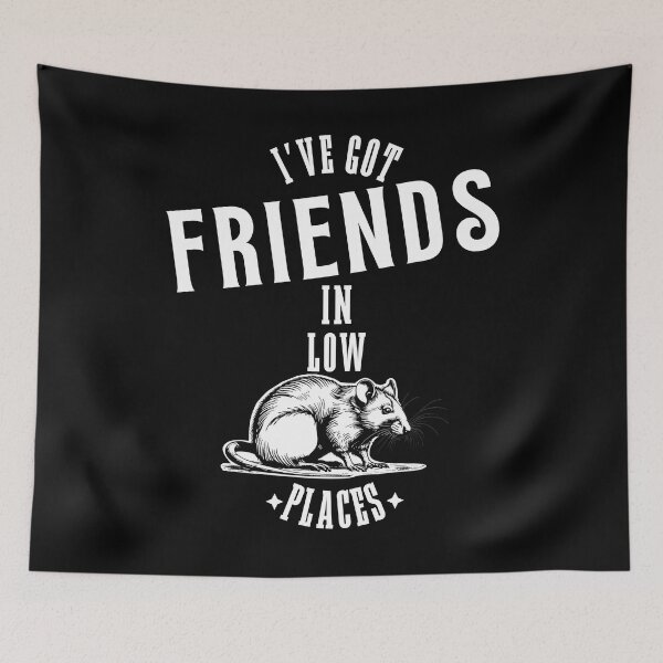 Item preview, "Friends in Low Places" Funny Retro Rat Lover Design designed and sold by Marsh & Lump.