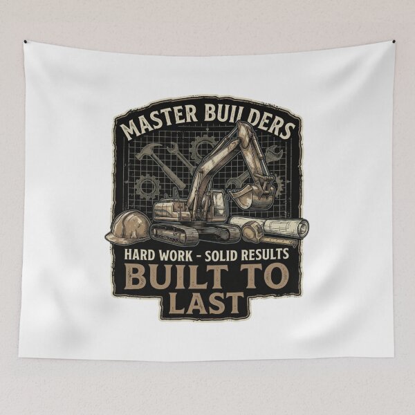 Item preview, Master Builders Hard Work Solid Results Vintage Emblem designed and sold by chattsuede.