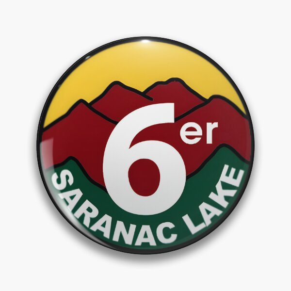 Item preview, Saranac Lake 6er - ADKs Hiking Badge (NY) designed and sold by YonderAndBeyond.