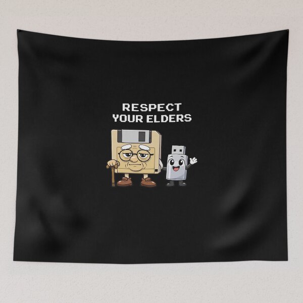 Item preview, Respect Your Elders Retro Gaming Funny Quote designed and sold by WatercolourferS.