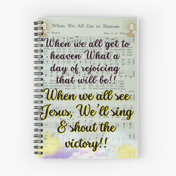 Item preview, When we all get to heaven hymn art designed and sold by stella literarium.