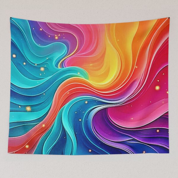 Item preview, Rainbow Energy Swirl: Vibrant Flow Art designed and sold by Health And Fitness Posts e-Store.