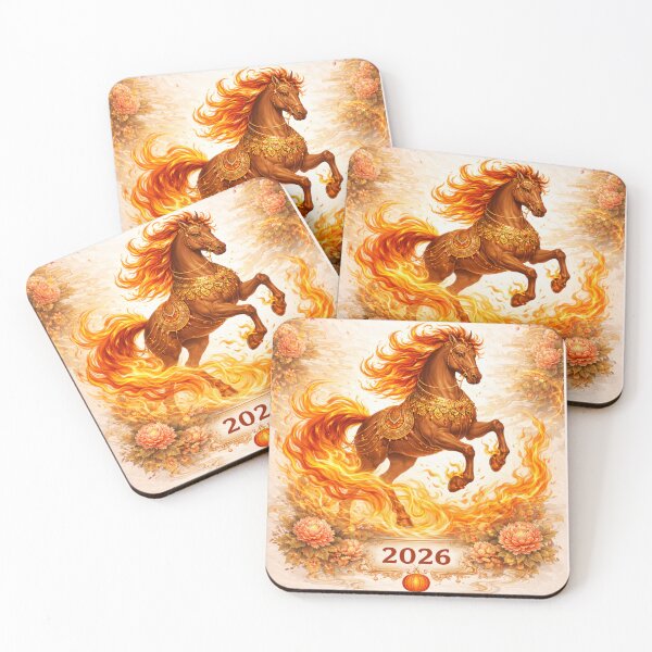 Item preview, Happy Lunar New Year 2026 – Fire Horse Celebration designed and sold by PunchDrop.