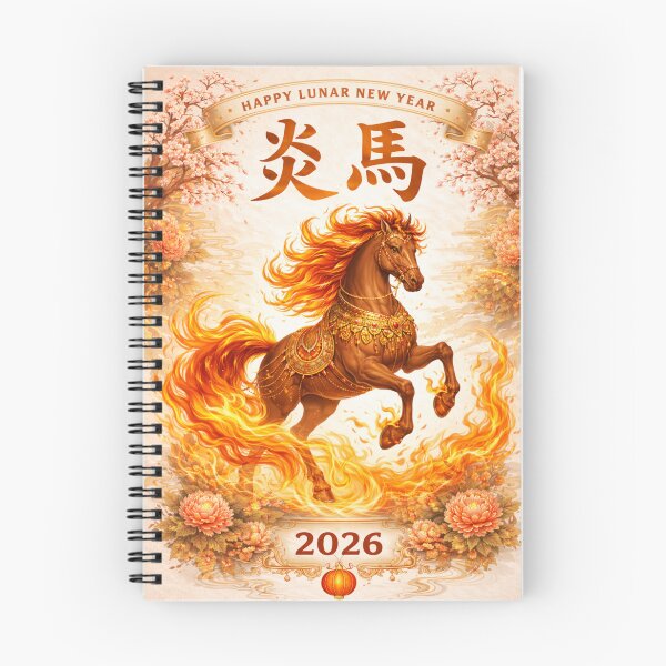 Item preview, Happy Lunar New Year 2026 – Fire Horse Celebration designed and sold by PunchDrop.