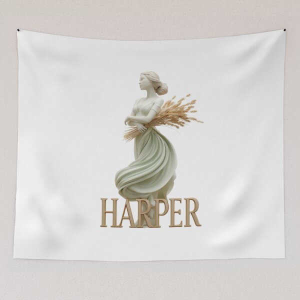Item preview, Harper Virgo – Zodiac Fantasy Name Art designed and sold by AlexLineArt.