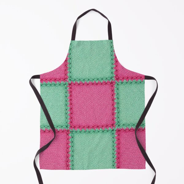 Item preview, Colorful jeans patchwork - pink-green mosaic designed and sold by stereonut.