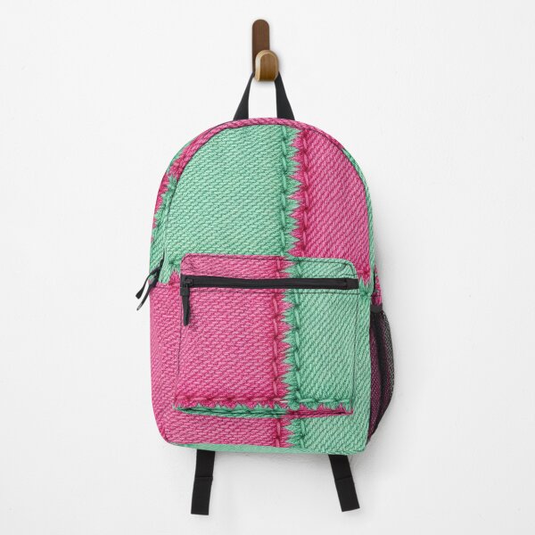 Item preview, Colorful jeans patchwork - pink-green mosaic designed and sold by stereonut.
