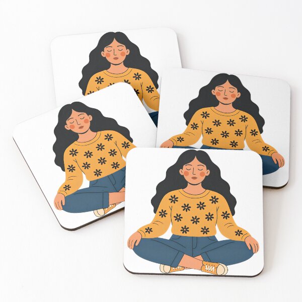 Item preview, Mindful Meditation Illustration Serene Calm designed and sold by Amr Siam.