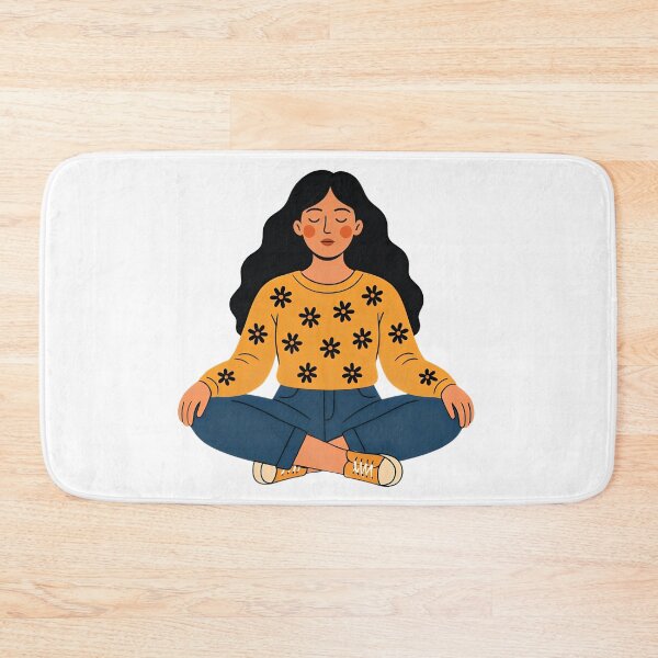 Item preview, Mindful Meditation Illustration Serene Calm designed and sold by Amr Siam.
