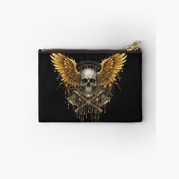 Item preview, KaviStarr Aurum Noir: Golden Wings of Anarchy - Skull & Axes designed and sold by KawisStarr.