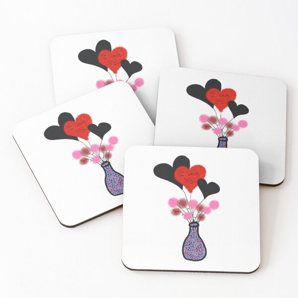 Item preview, Valentine vase of flowers and balloons designed and sold by Designs by Momma J .