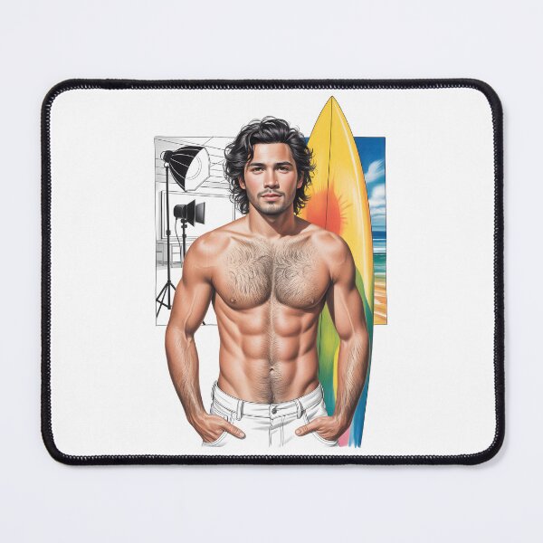 Item preview, Sexy Guys - The Posing Surfer Dude designed and sold by Museum Of Non-Existing Art.