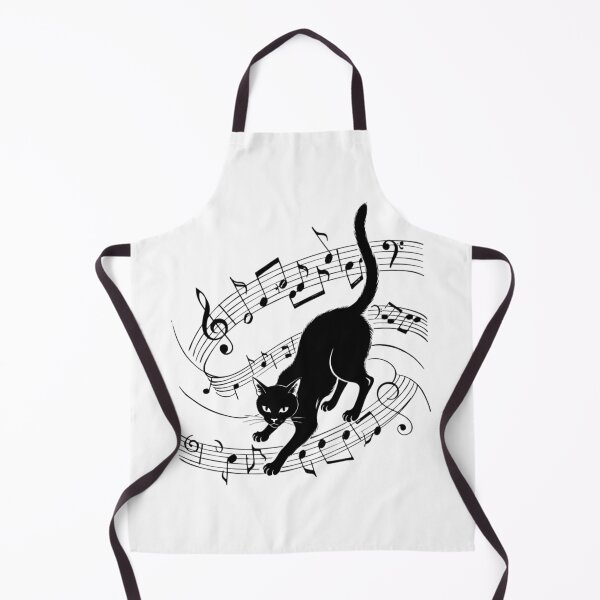 Item preview, Elegant Black Cat and Flowing Music Notes designed and sold by MANA-Goods.