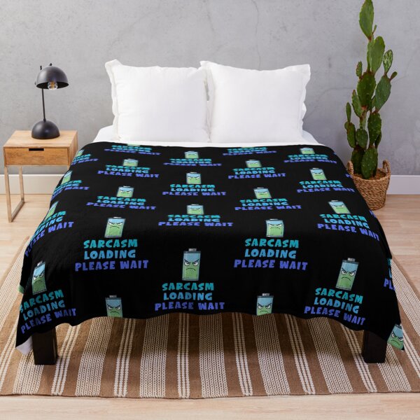 Item preview, Sarcasm Loading Please Wait – Funny Battery Mood Meme Design designed and sold by Bawek85Designs.