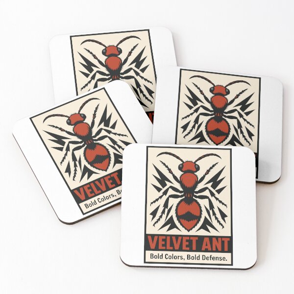 Item preview, Velvet Ant Illustration – Bold Warning Colors Insect Art designed and sold by WildlifeInc.