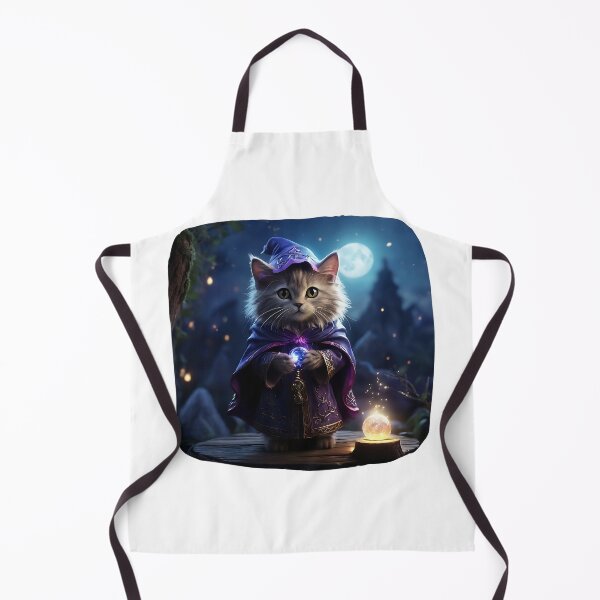 Item preview, "Moonlight Cat Wizard – Magical Fairy Tale Fantasy Sticker" designed and sold by StickerFrenzied.