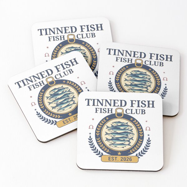 Item preview, Vintage Tinned Fish Club Retro Sardines Aesthetic Foodie Emblem designed and sold by ZuToMi.