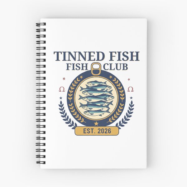 Item preview, Vintage Tinned Fish Club Retro Sardines Aesthetic Foodie Emblem designed and sold by ZuToMi.