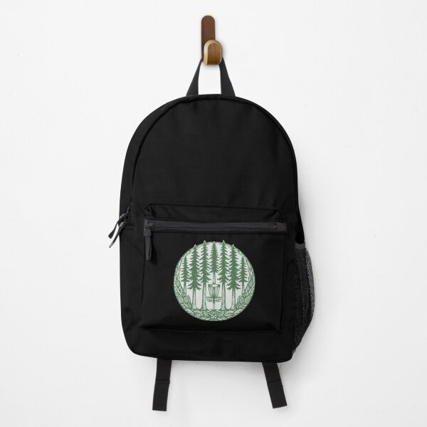 Item preview, Forest Disc Golf Basket Pine Trees Flying Disc designed and sold by LuminOrb.