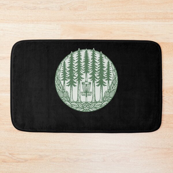Item preview, Forest Disc Golf Basket Pine Trees Flying Disc designed and sold by LuminOrb.