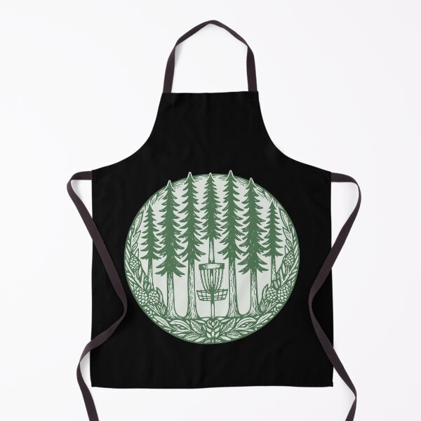 Item preview, Forest Disc Golf Basket Pine Trees Flying Disc designed and sold by LuminOrb.