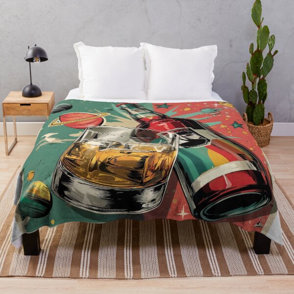 Item preview, Cosmic Pour: Whiskey Dreams in Retro Orbit designed and sold by ForeverPrintsOK.