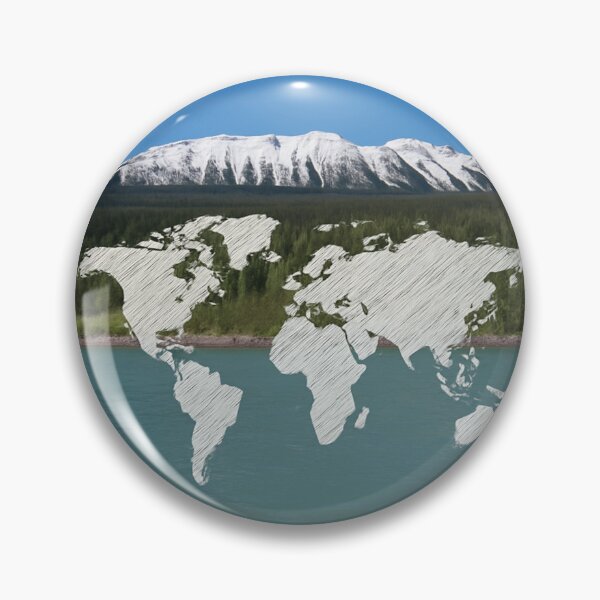 Item preview, World Map Nature Scene designed and sold by ESPACE109.