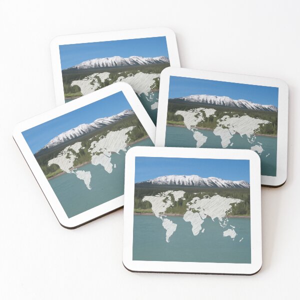 Item preview, World Map Nature Scene designed and sold by ESPACE109.