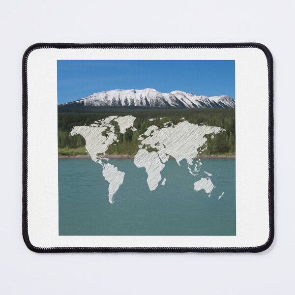 Item preview, World Map Nature Scene designed and sold by ESPACE109.