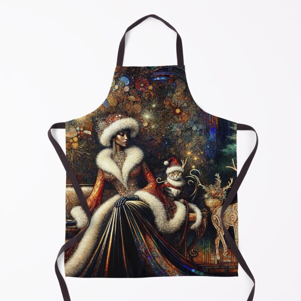 Item preview, Christmas Night in the Garden with a Feline Friend designed and sold by M-Y-A-R-T-.