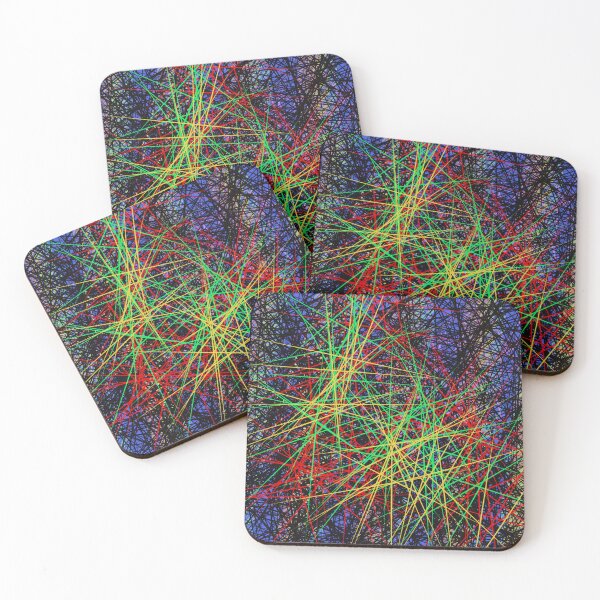 Item preview, Chaotic Energy Explosion – Vibrant Abstract Artwork in Red, Green, and Yellow designed and sold by Susanna Schorr.