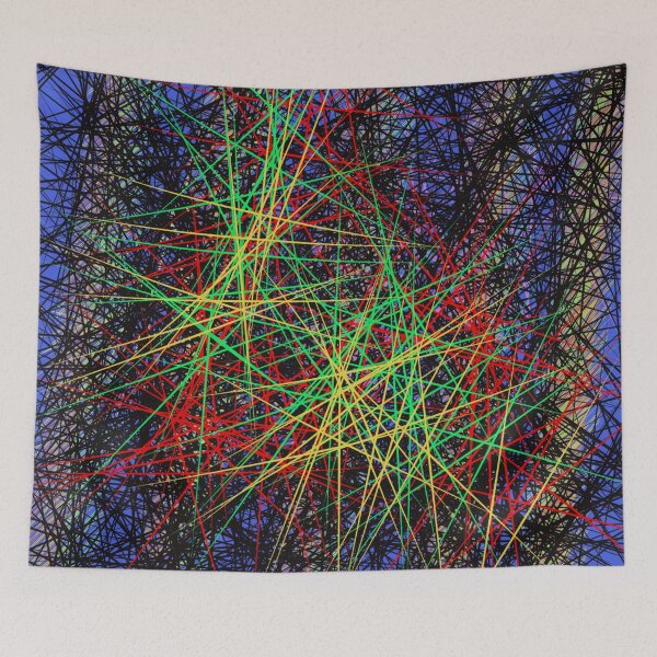 Item preview, Chaotic Energy Explosion – Vibrant Abstract Artwork in Red, Green, and Yellow designed and sold by Susanna Schorr.