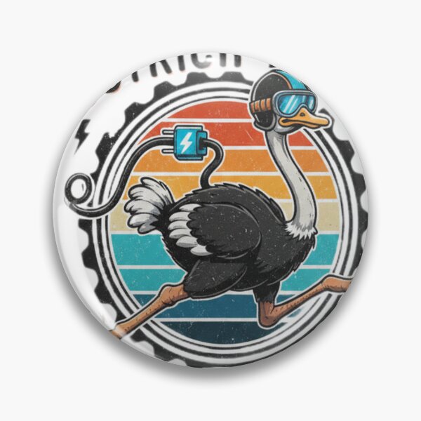 Item preview, ostrich-plug electric raciing team designed and sold by lixgraphics.