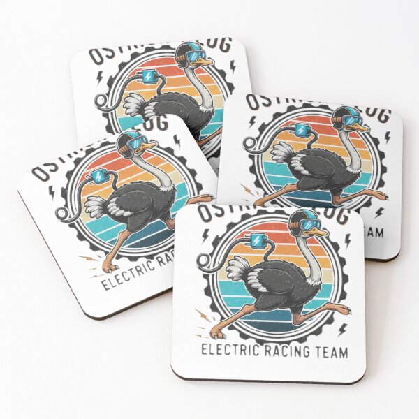 Item preview, ostrich-plug electric raciing team designed and sold by lixgraphics.