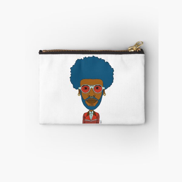 Item preview,  Illustration of a Black Queer Guy with blue afro hair, blue beard, blue glasses and nose piercing. designed and sold by Eric Sintès.