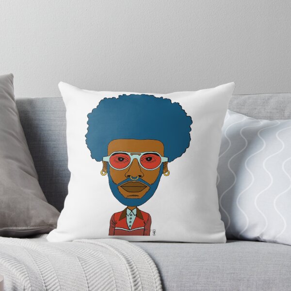 Item preview,  Illustration of a Black Queer Guy with blue afro hair, blue beard, blue glasses and nose piercing. designed and sold by Eric Sintès.