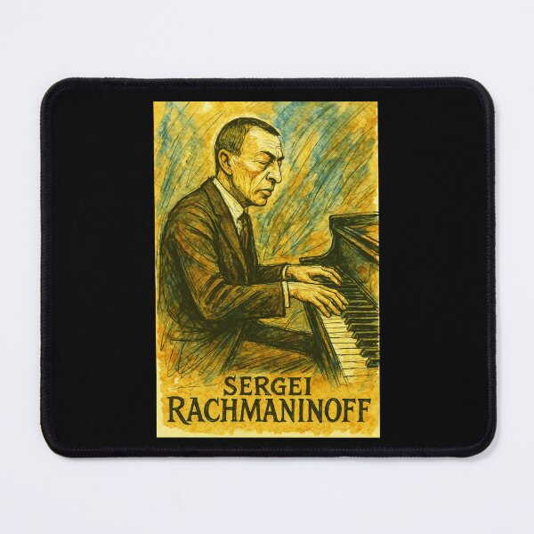 Item preview, Sergei Rachmaninoff Playing Piano designed and sold by Sarcastic designs.