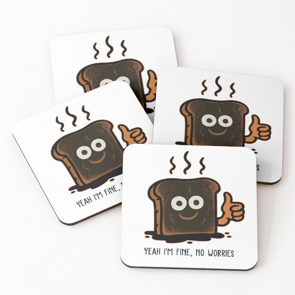 Item preview, Yeah I’m Fine Burnt Toast - Funny Sarcastic Food Humor designed and sold by AimarsKloset.