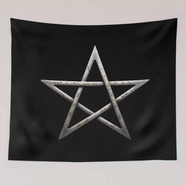 Item preview, pentagram rune symbol – dark sigil – sacred geometry designed and sold by Traumrausch.