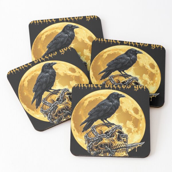 Item preview, Silence Bleeds Gold: Gothic Raven & Melting Skull designed and sold by KawisStarr.