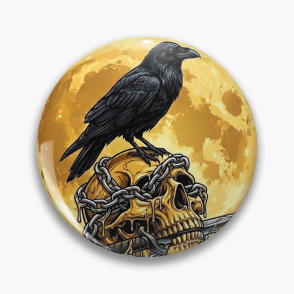 Item preview, Silence Bleeds Gold: Gothic Raven & Melting Skull designed and sold by KawisStarr.