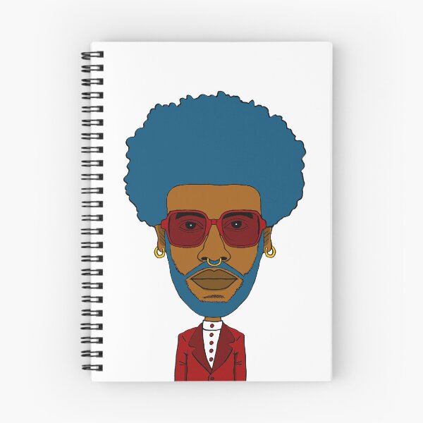 Item preview, Cool Black Queer Guy with blue afro hair, blue beard, red glasses and nose piercing. designed and sold by Eric Sintès.